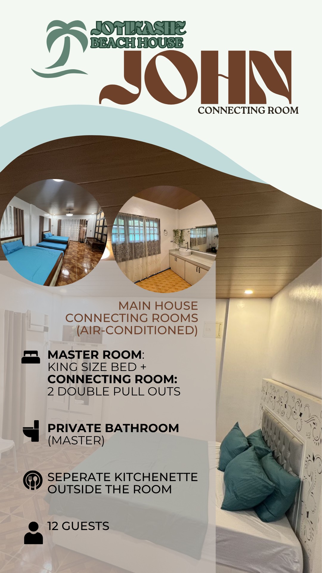 John Connecting Room at Jotikashe Beach House