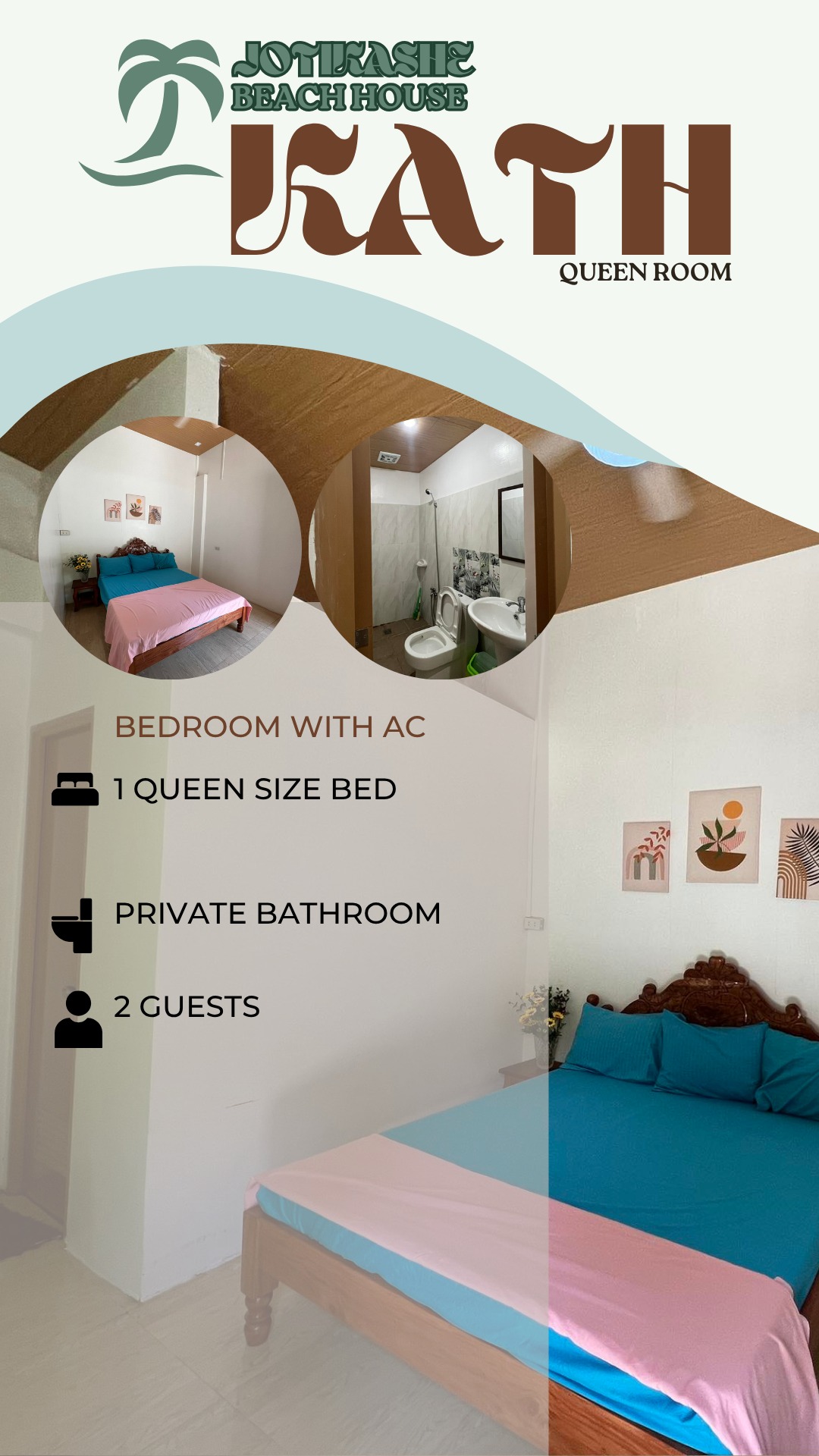 Kath Queen Room at Jotikashe Beach House