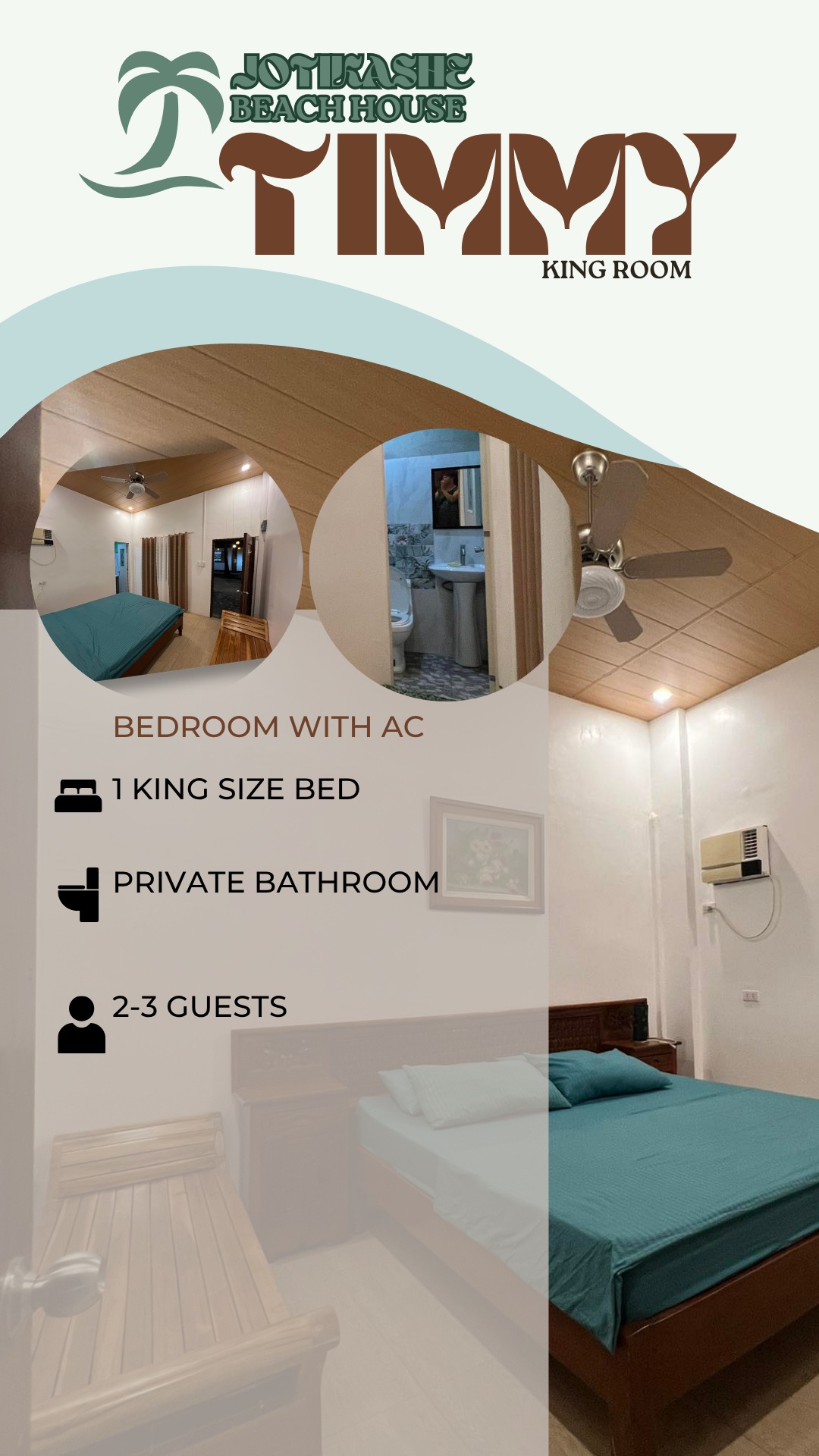 Timmy King Room at Jotikashe Beach House